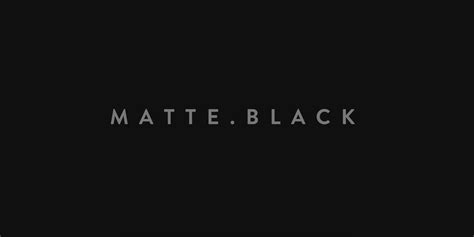 Matte black is an unsaturated shade of black with the hex code #28282b low in brightness and matte black is growing in popularity, from clothes and interior design to being a new color option for. Matte Black - One Page Website Award
