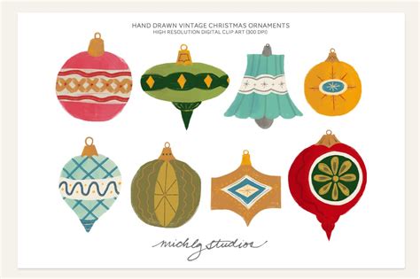 Maybe you would like to learn more about one of these? Vintage Christmas Ornament Clipart ~ Illustrations ...