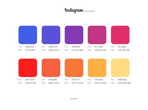 Instagram Logo And Color Pallete Free Psd Download Freebiesui