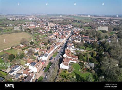 Clare Market Town In Suffolk England Aerial Drone Stock Photo Alamy