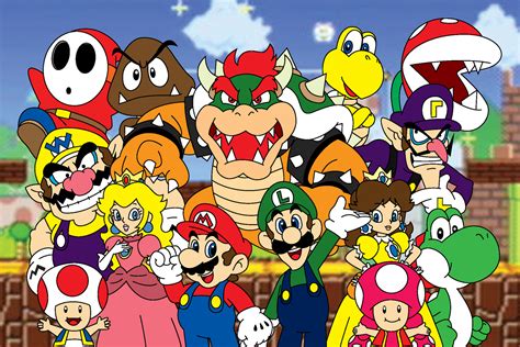 Super Mario and Friends - Complete Poster by SuperSmashIn3DLand on