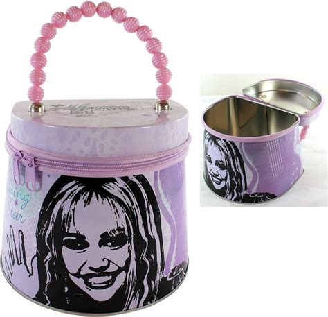 Purple Hannah Montana Zip Up Tin Box Hannah Montana Tin Box Home And Kitchen