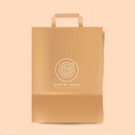 paper bag mockup isolated vector  image  rawpixelcom aew bag mockup bags coffee logo