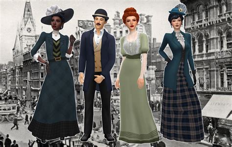 Decades Lookbook The 1900s Sims 4 Mods Clothes Sims 4 Clothing