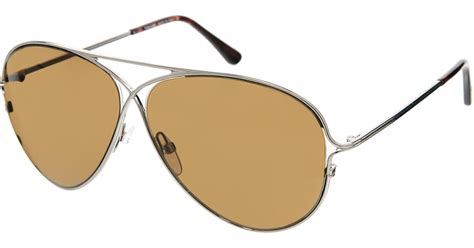 Tom Ford Aviator Sunglasses In Metallic For Men Lyst