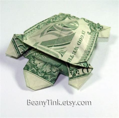 Items Similar To Dollar Origami Turtle On Etsy