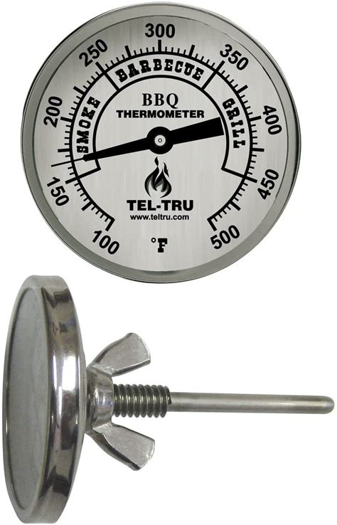 Tel Tru Bq225 Bbq Smoker Thermometer 2 Dial W 25 Stem Grill 550