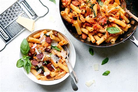 Make extra for tomorrow's lunch. Chicken and Chorizo Pasta with Spinach - The Last Food Blog