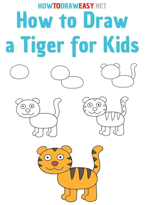 How To Draw A Tiger Step By Step Easy