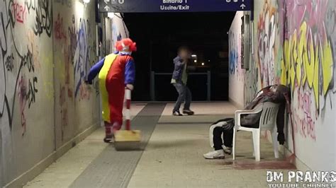 Prank Italian Clown Duo Fool Passers By Into Believing They Are Killing