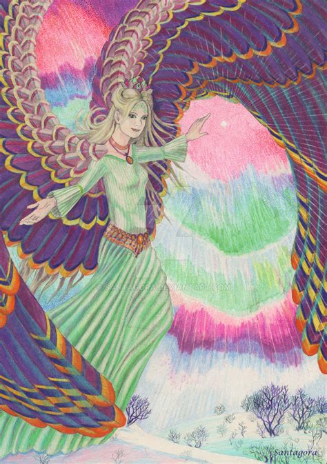The Angel Of Aurora Borealis By Santagora On Deviantart