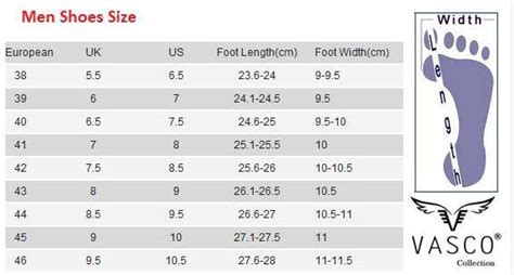 Pembayaran mudah, pengiriman cepat & bisa cicil 0%. VASCO SHOES SIZE CHART: SHOES SIZE