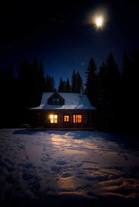 Good Night All With Images Winter Cabin Winter