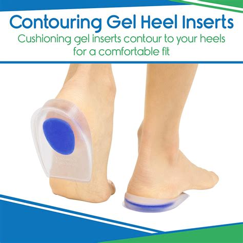 Gel Heel Cups Plantar Fasciitis Inserts Silicone Heel Cup Pads For