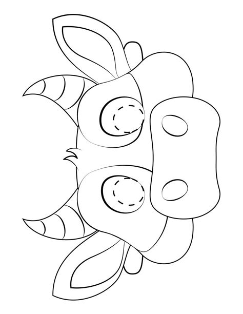 Cow Mask Coloring Page