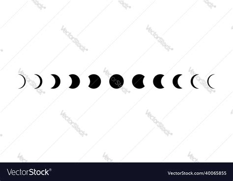 Moon Phase Icon Of Lunar Cycle Stage Of Royalty Free Vector