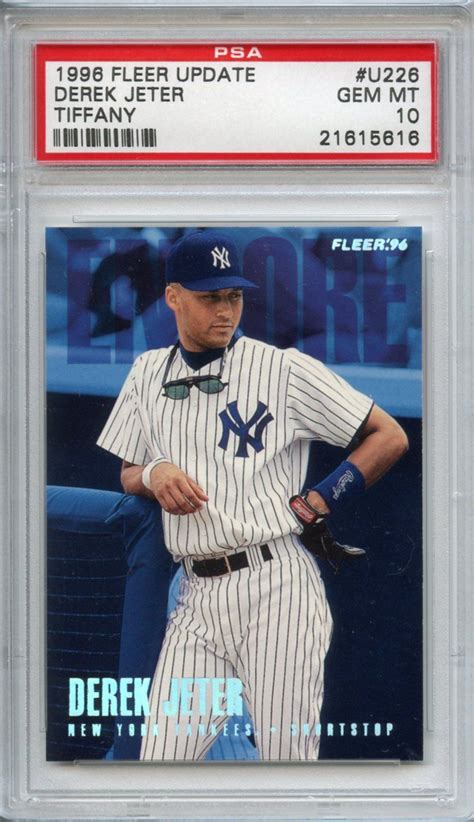 Derek jeter rookie cards are some of the most beloved of the modern era. Lot Detail - 1996 Fleer Update Tiffany #U226 Derek Jeter RC Rookie Card PSA 10 Gem Mint Pop 4
