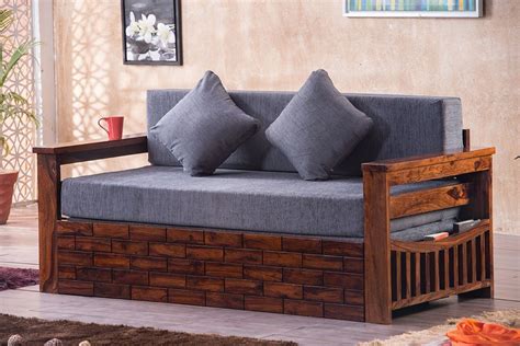 Sabai's sectional, and its products in general, offers modern styles and sound construction at dtc prices. Solid wood Sofa cum bed Majesty Manufacturer,Supplier and Exporter