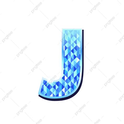 Letter J Vector Design Images Blue Diamond Crystal Font Letter J