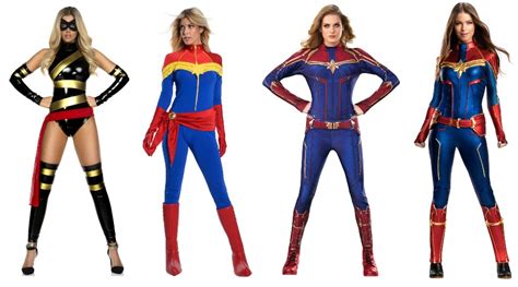Girls Fancy Dress Deluxe Captain Marvel Hero Suit Girls Fancy Dress