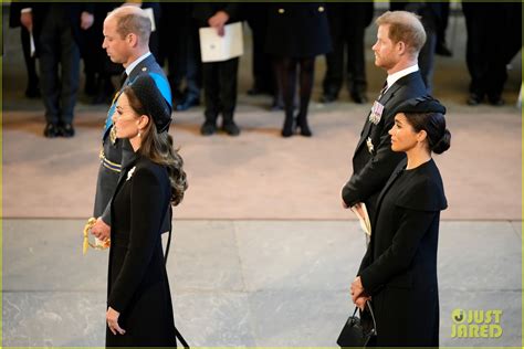 Kate Middleton And Meghan Markle Join Prince William And Prince Harry To Mourn Queen Elizabeth