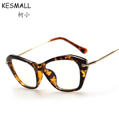2018 Optical Glasses Frame Women Vintage Cat Eye Glasses Frames Leopard
