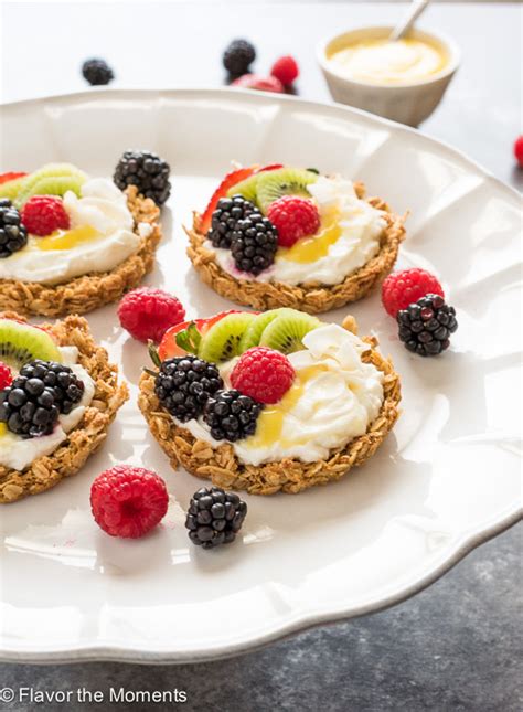Breakfast Fruit Tarts With Granola Crust Flavor The Moments
