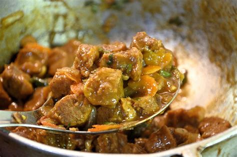 Brown Stew Veggie Chunks Vegan Caribbean Recipes