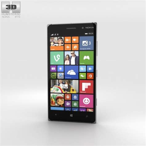 Nokia Lumia 830 Black 3d Model 49 Max Obj Ma Lwo Fbx C4d 3ds