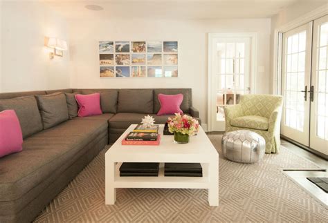 Check spelling or type a new query. Gray Sectional Sofa with Pink Pillows - Contemporary ...
