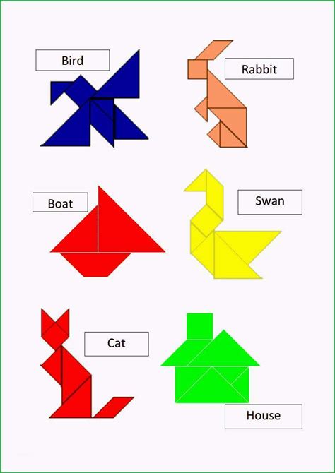 Einzahl Tangram Templates Pdf Atividades Matemática Kostenlos Vorlagen