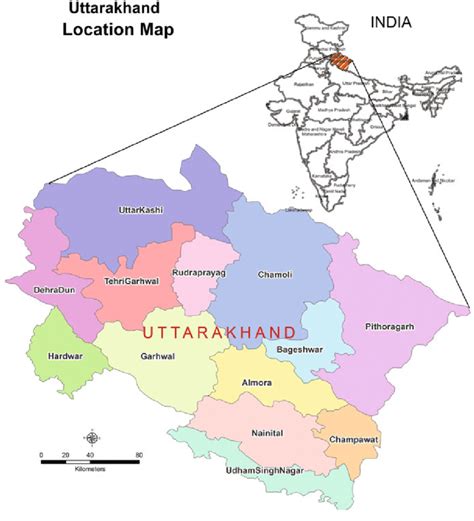 1 Location Map Of Uttarakhand State In India Download Scientific Diagram