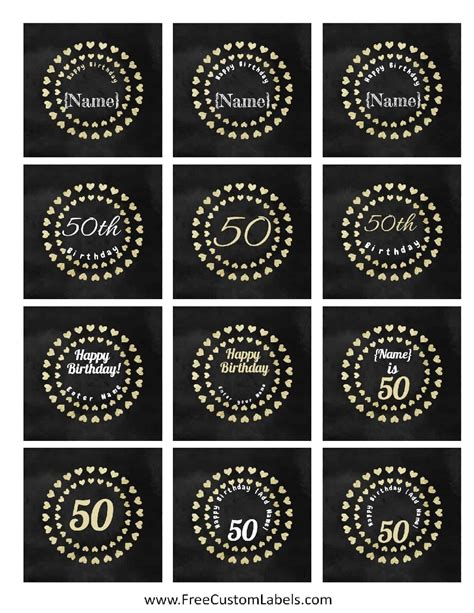 Cupcakeprintables.com is a collection of free printable cupcake toppers. 50th Birthday Cupcake Toppers - Free and Customizable