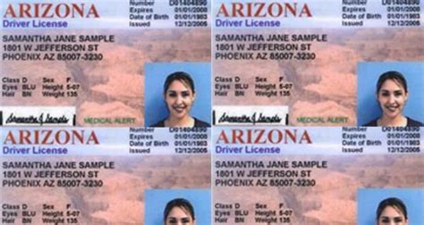 Sample Arizona Drivers License Peeryellow
