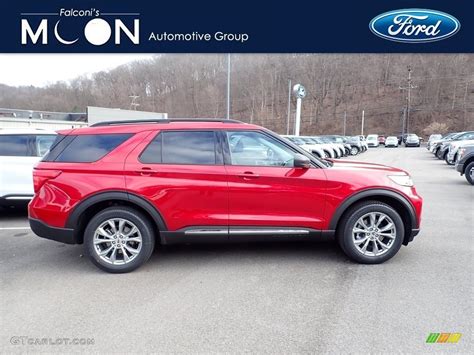 2021 Rapid Red Metallic Ford Explorer Xlt 4wd 140729057 Photo 1