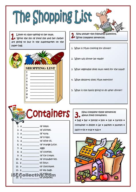 The 2021 list of pet foods i trust to give my own pets by susan thixton, pet food consumer advocate. THE SHOPPING LIST (con imágenes) | Actividades de ingles ...