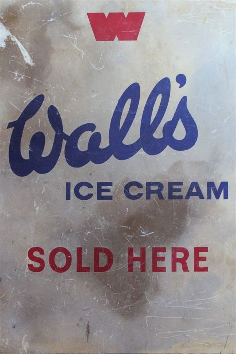 Original Walls Ice Cream Sign Walls Ice Cream Ice Cream Sign