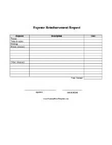 expense reimbursement request report template