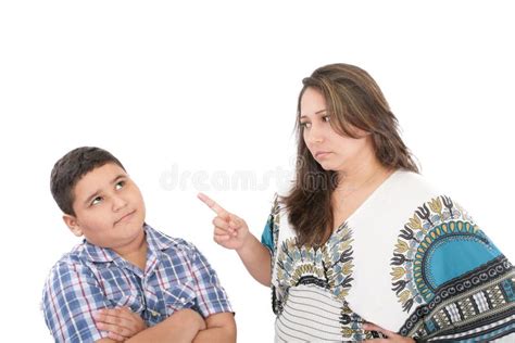 Mother Scolding Her Son Stock Image Image Of Council 26814603