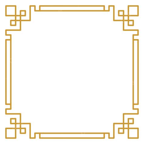 Gold Square Frame Vector Hd Images Gold Chinese Frame Square Png Gold