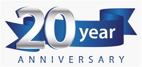 552 5521676 Blue Ribbon 20 Years Anniversary Png 20 Years Company