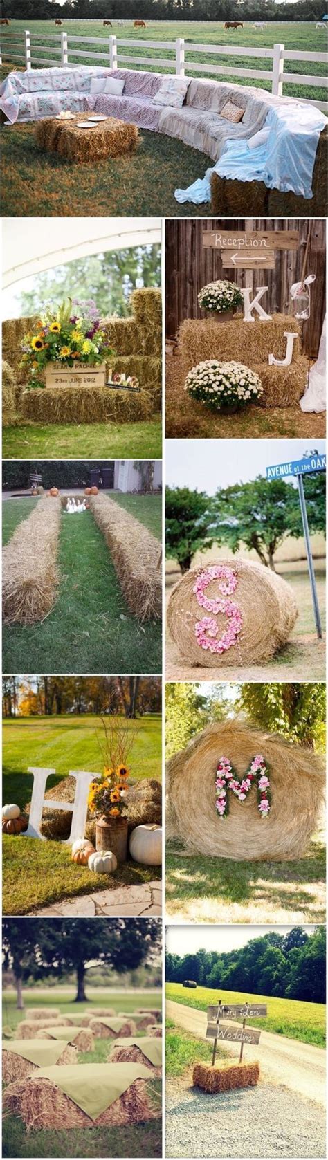 25 Chic Rustic Hay Bale Decoration Ideas For Country Weddings Wedding