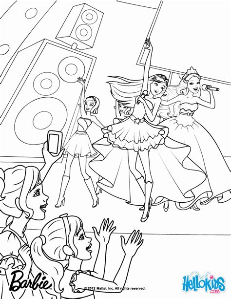 These rockin coloring pages can be colored online or printed and colored at home. Barbie Princess And The Popstar Coloring Pages - Coloring Home