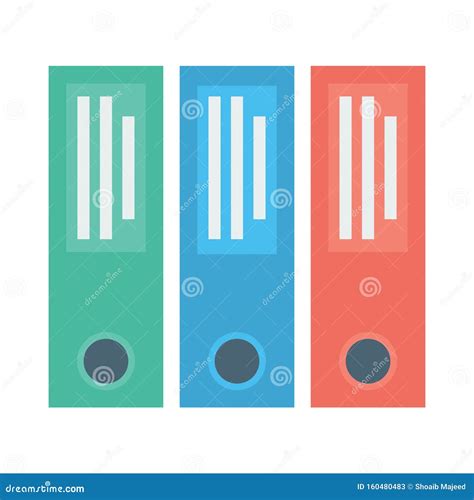 File Folders Flat Vector Icon Isolated Graphic Style In Eps 10 Simple