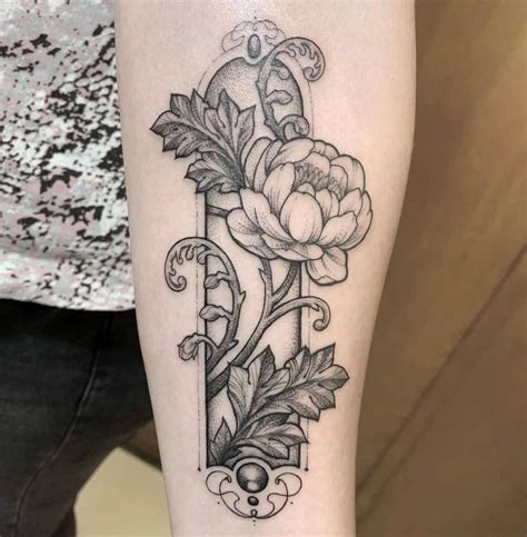 Art Nouveau Flowers Tattoos