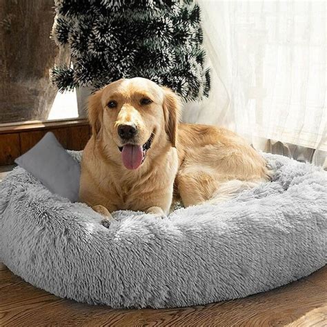 Calming Dog Bed Large Dogs Fluffy Plush Anti Anxiety Etsy