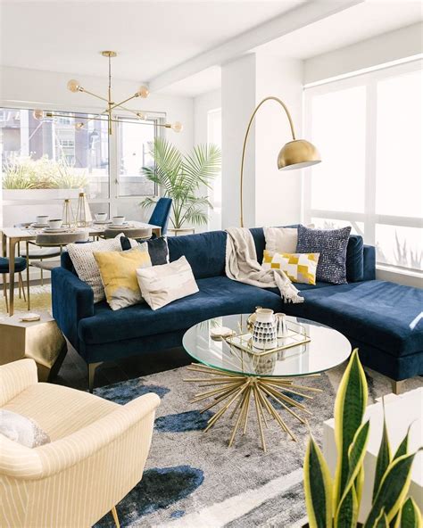 All about color! The @westelmsanramon #DesignCrew went all-in on blue, yellow and brass in this ...