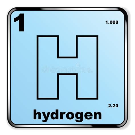 Hidrogênio Grande Na Tabela Periódica Dos Elementos Com Número Atômico