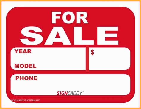 Sale Signs Templates Free Of For Sale Sign Template