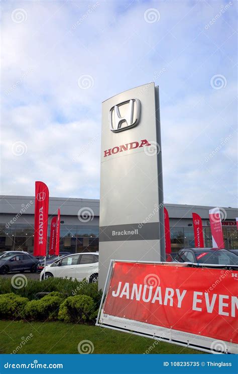 Entrance To Honda Car Dealership In England Editorial Image Image Of